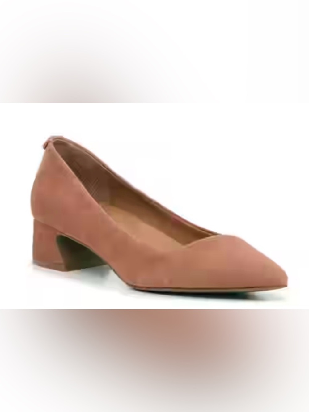 Gentle Souls  Women's Low Block Heel Pointed Pump - Blush Size 8